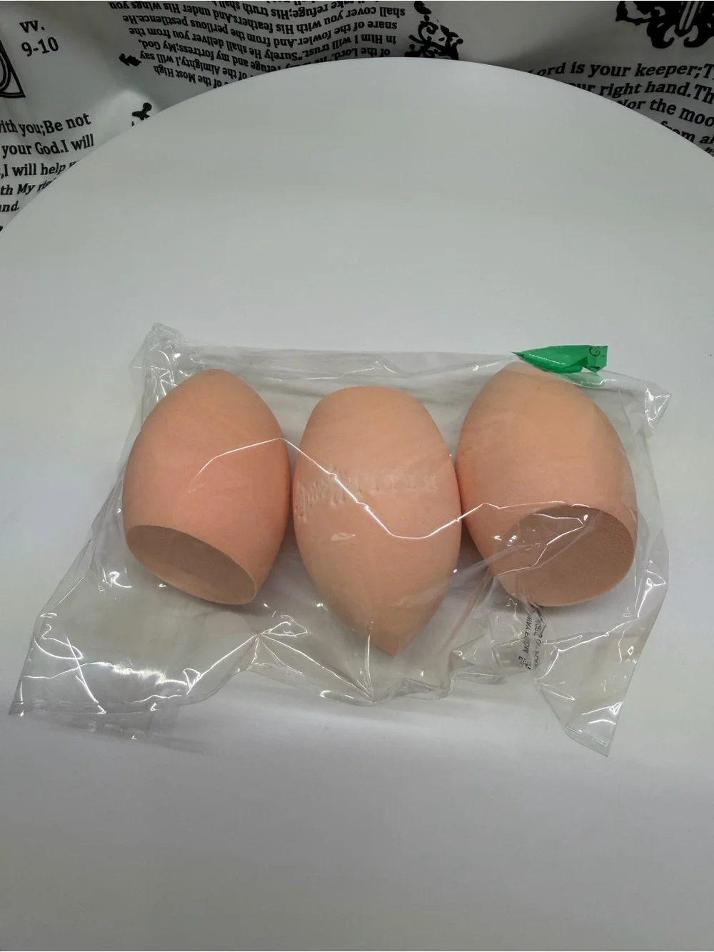 Set of 3 Peach Makeup Blending Sponges
